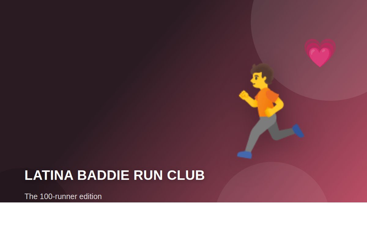 Latina Baddie Run Club x MediHeal — the 100-runner edition